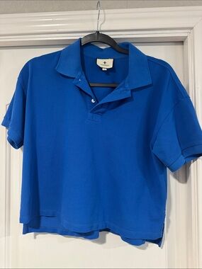 Women’s Tuckernuck Blue Cropped Polo